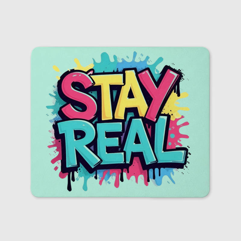 Graffiti Stay Real Mouse Pad for Art Lovers Gift