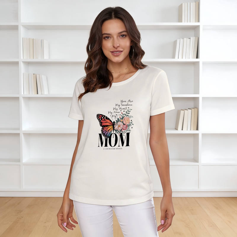 Floral Butterfly MOM Tee for Mom Mother's Day Gift