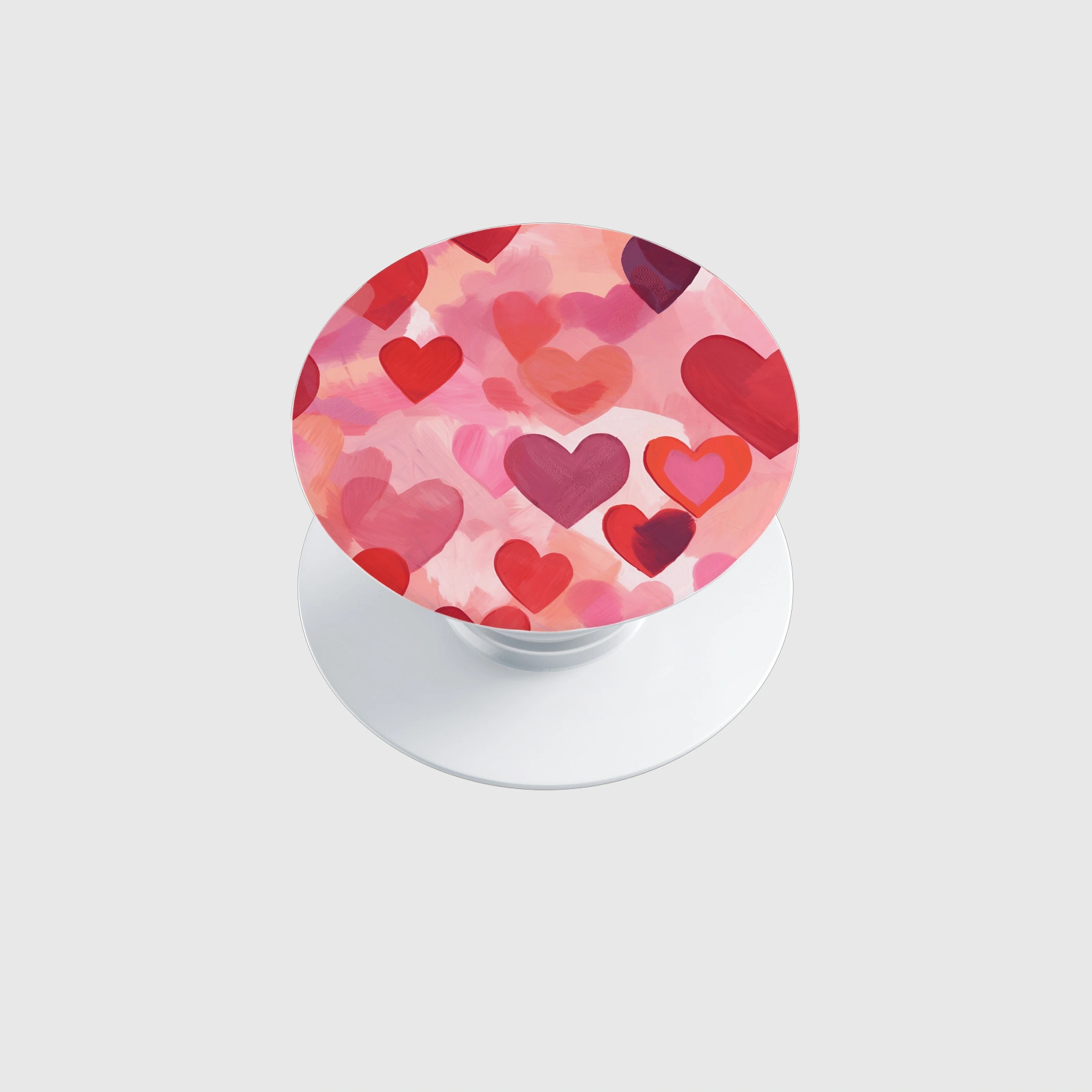 Personalized Watercolor Heart Phone Grip, Sweet Gift For Girlfriend, Mom & Besties