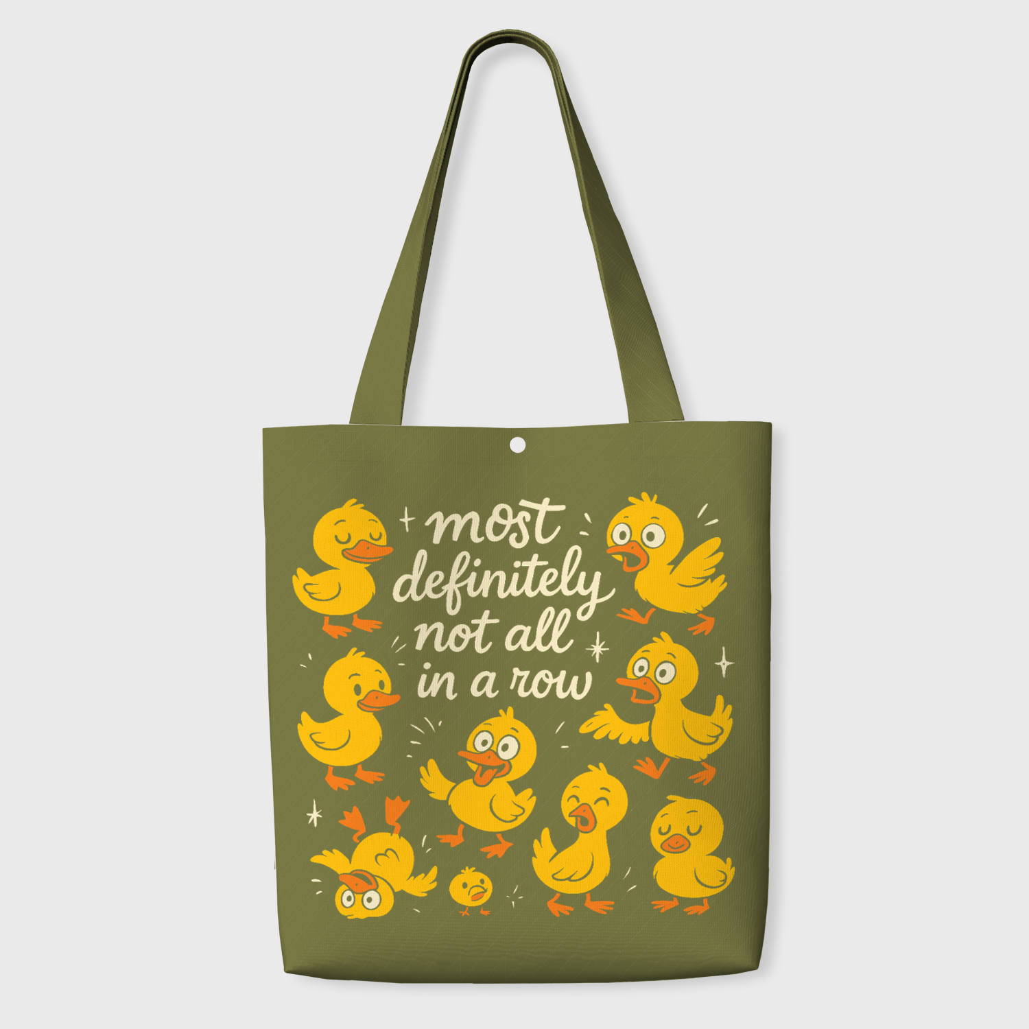 Funny Duck Print Tote Bag for Duck Lovers Daily Use Gift