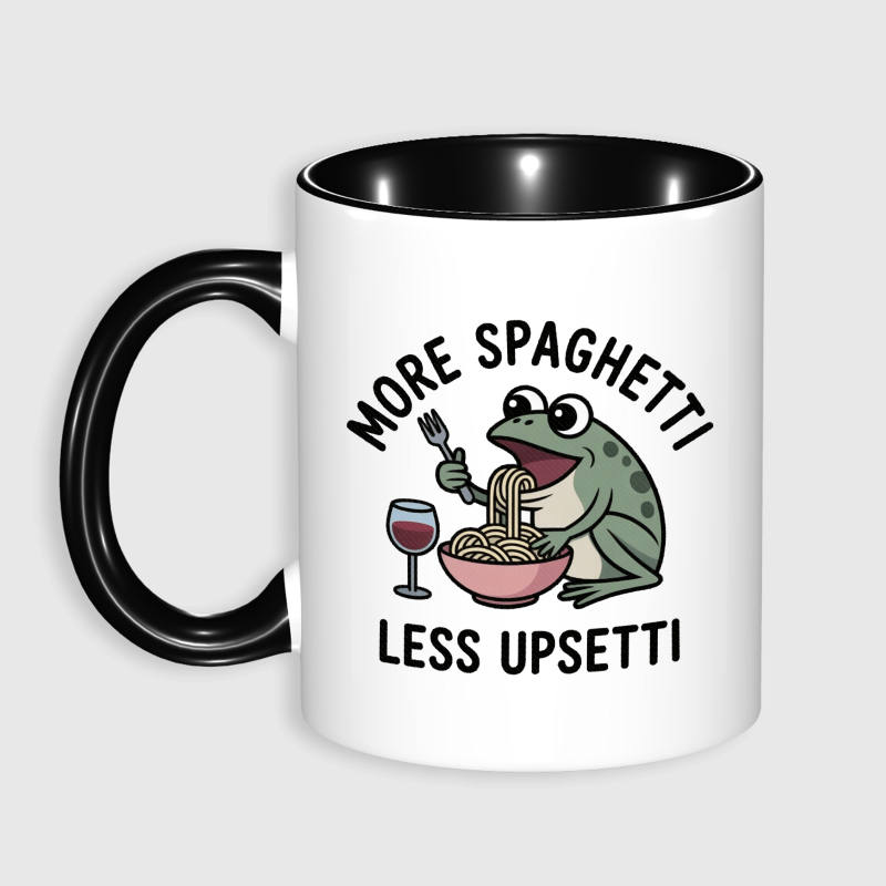 Funny Spaghetti Frog Pun 11oz Mug for Pasta Lovers Gift