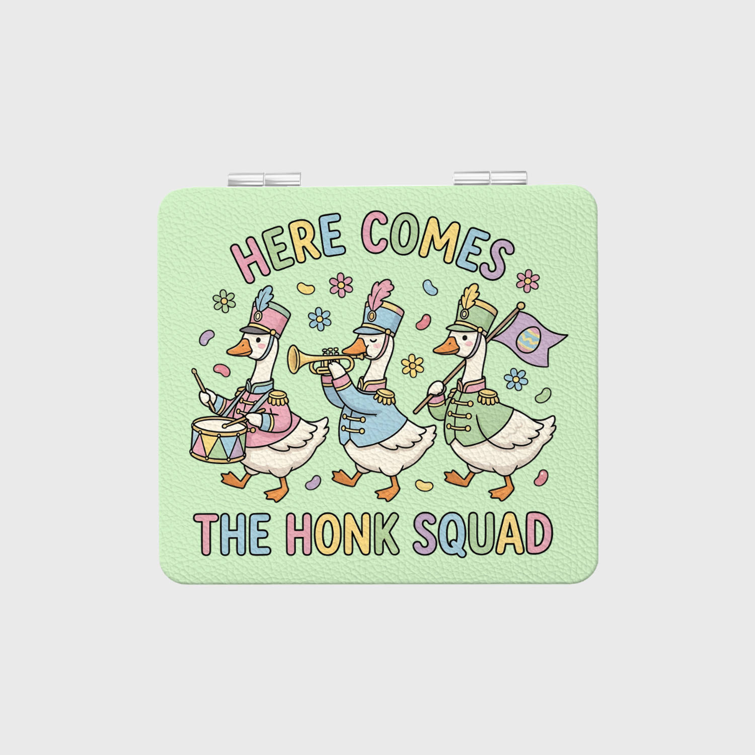 Funny Honk Squad Goose Pocket Makeup Mirror for Easter Gift