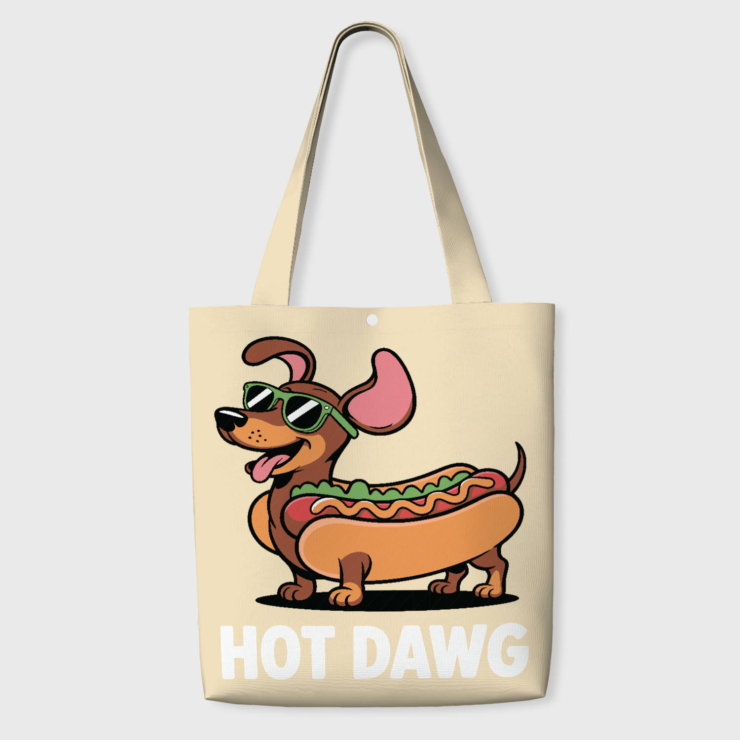 Funny Hot Dog Dachshund Tote Bag for Pet Lovers Daily Use