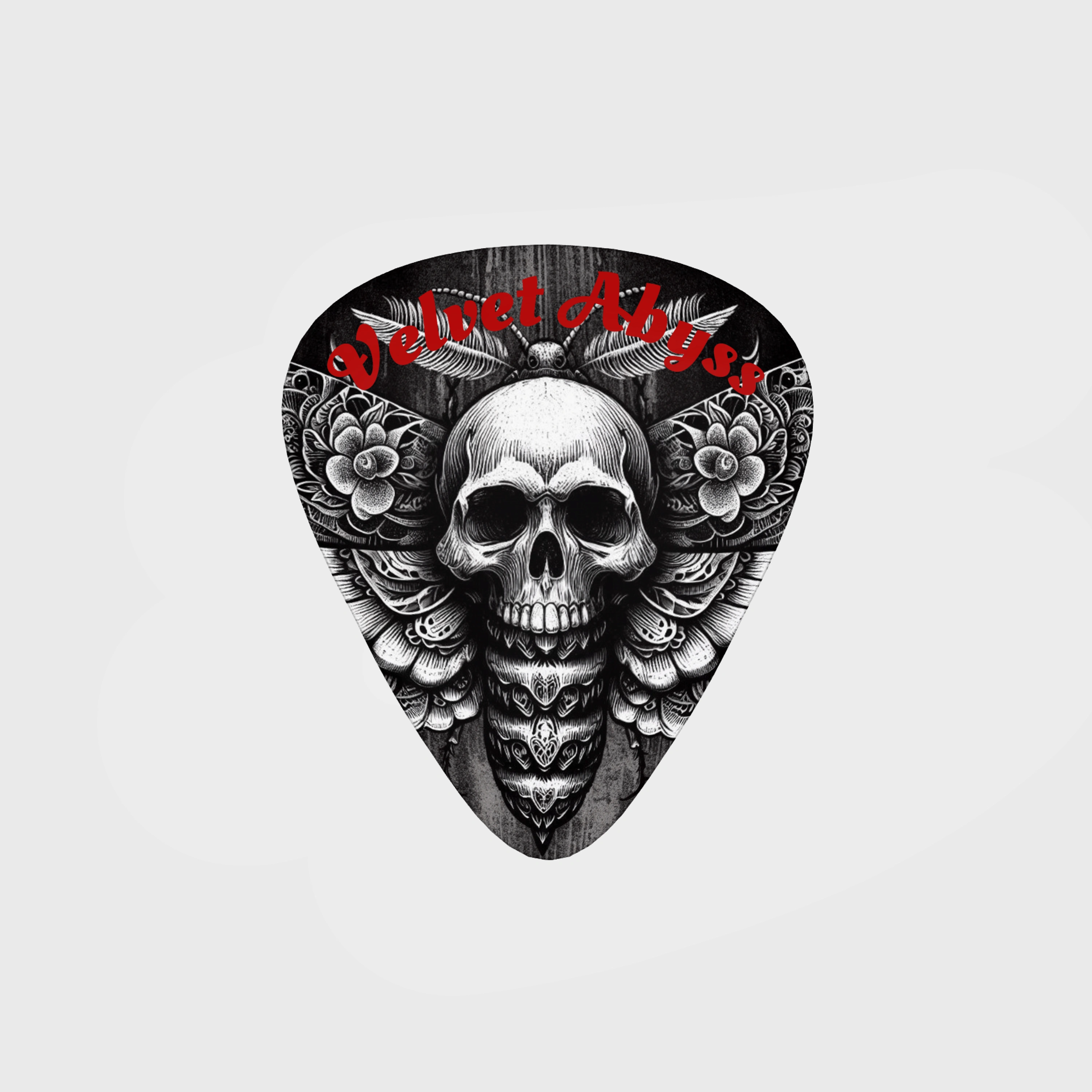 Skull Moth Tattoo Guitar Pick for Guitarists Gift