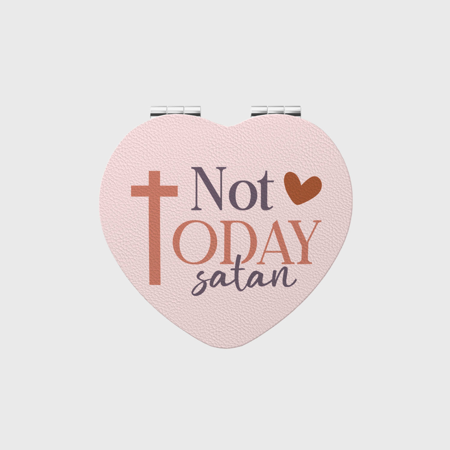 Christian Quote Heart Compact Mirror for Her Gift