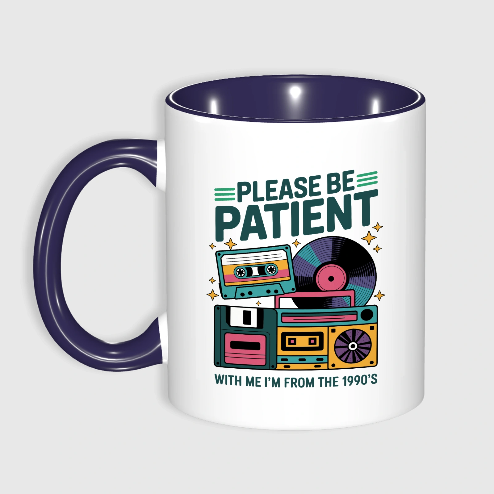 90s Retro Funny Quote Ceramic Mug for Daily Gifts & Use