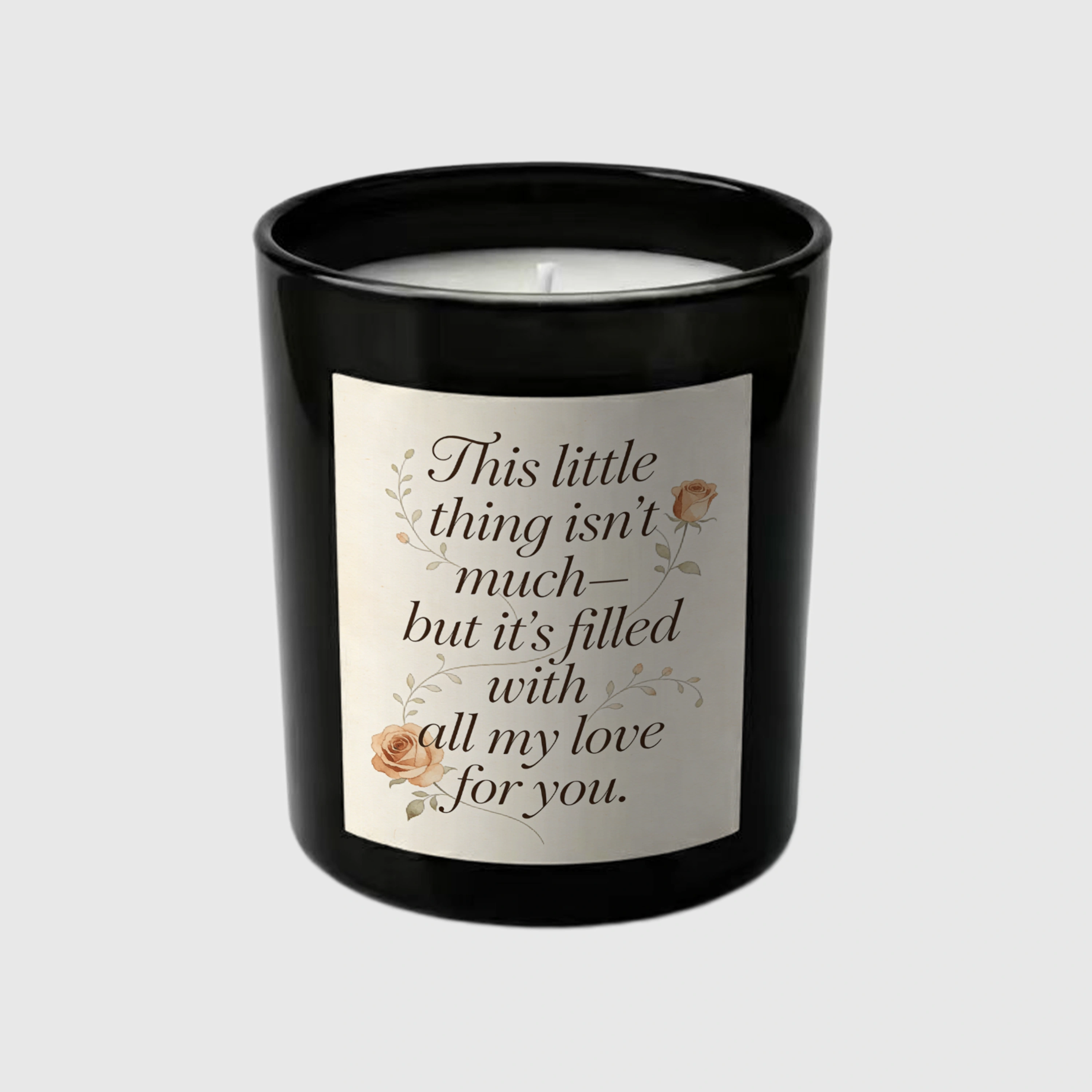 Dual Romantic Floral Quote Candle Set for Loved Ones