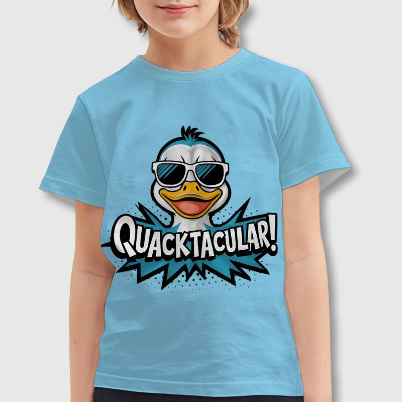 Funny Duck Pun Kids T-Shirt for Boys Girls Summer Daily Wear