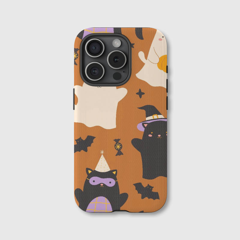 Cute Halloween Ghost Cat Magnetic Phone Case Perfect Festive Gift for iPhone