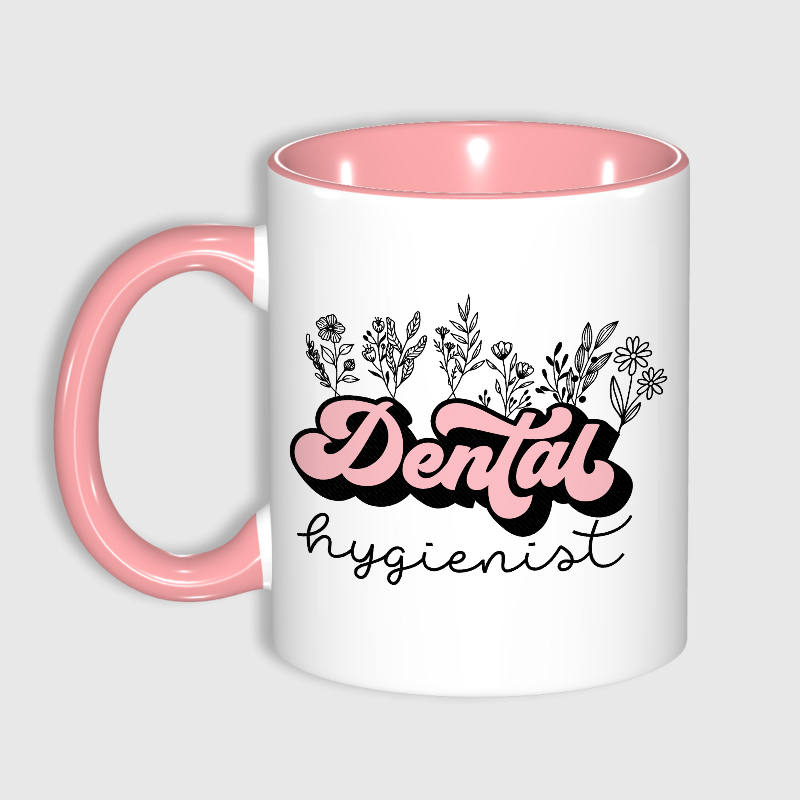 Floral Dental Hygienist 11oz Mug for Appreciation Gift