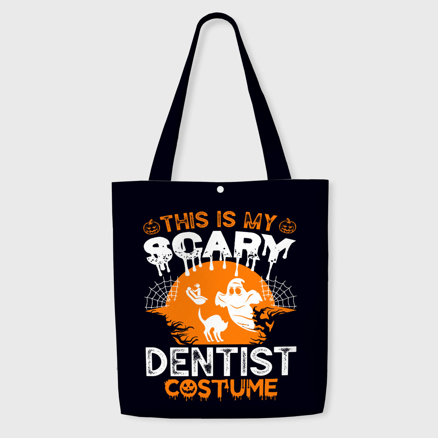 Funny Scary Dentist Costume Tote Bag for Dentist Halloween Gift