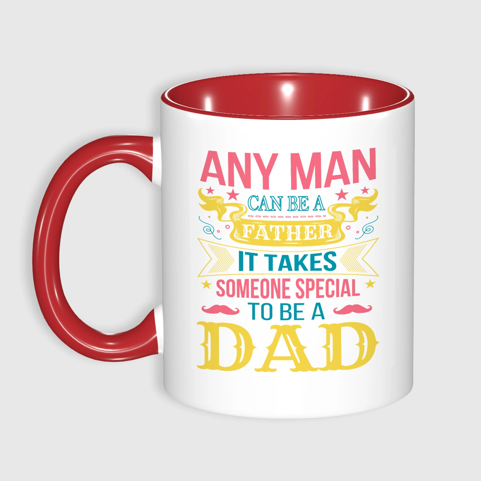 Funny Dad Quote Red Accent Coffee Mug for Father's Day Gift