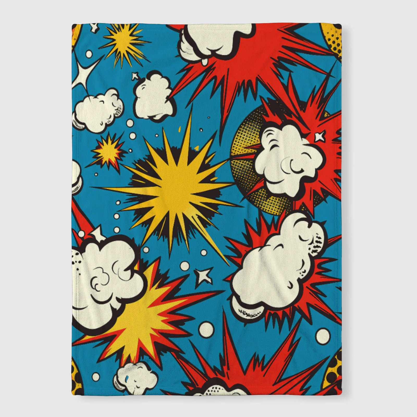 Retro Comic Pop Art Fleece Throw Blanket for Fans