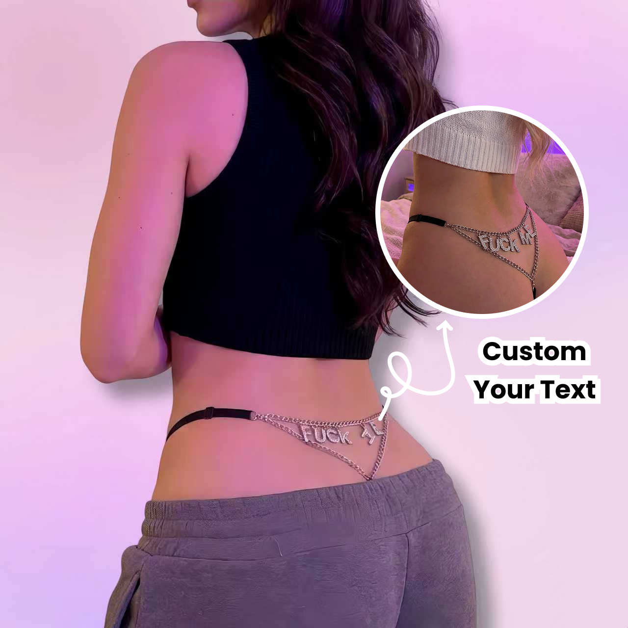 Crystal Name Thong