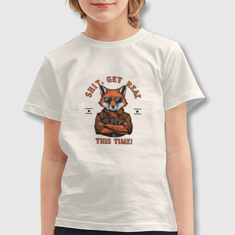 Cool Fox Graphic Kids T-Shirt for Pet Lovers Daily Wear