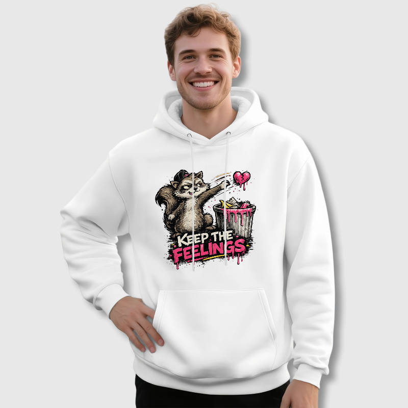 Sarcastic Raccoon Graphic Hoodie for Valentine's Day Gifts