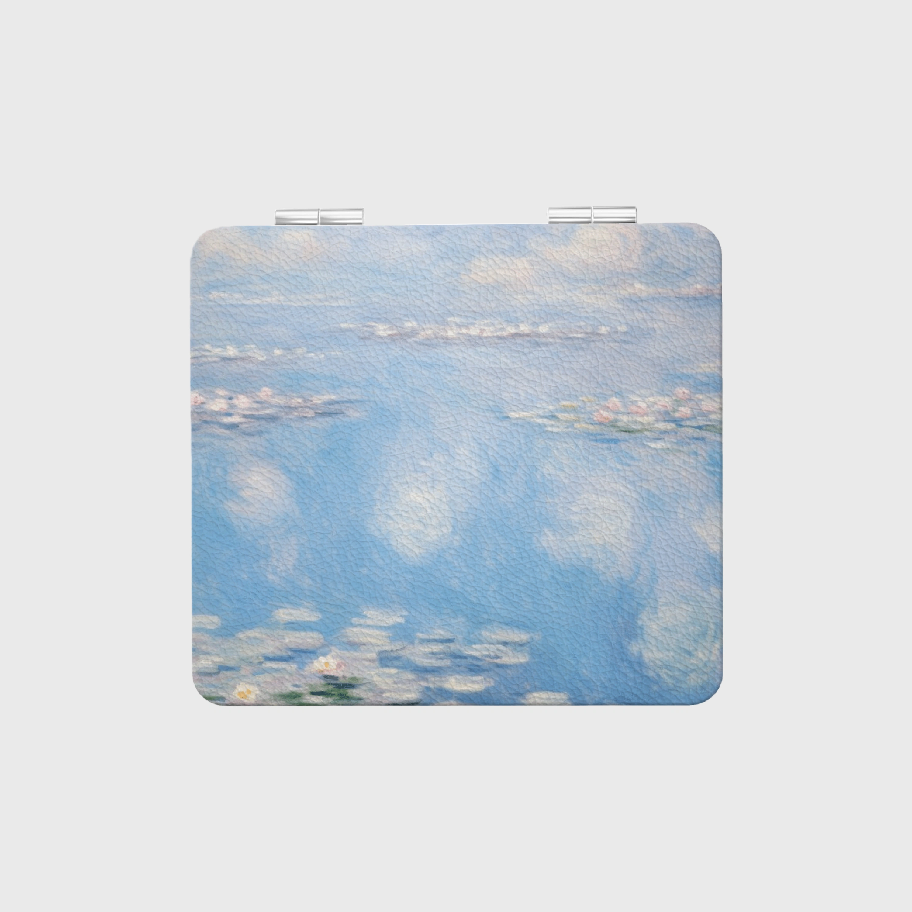 Monet Water Lilies Square Pocket Makeup Mirror for Gifting, Bridesmaids & Daily Use