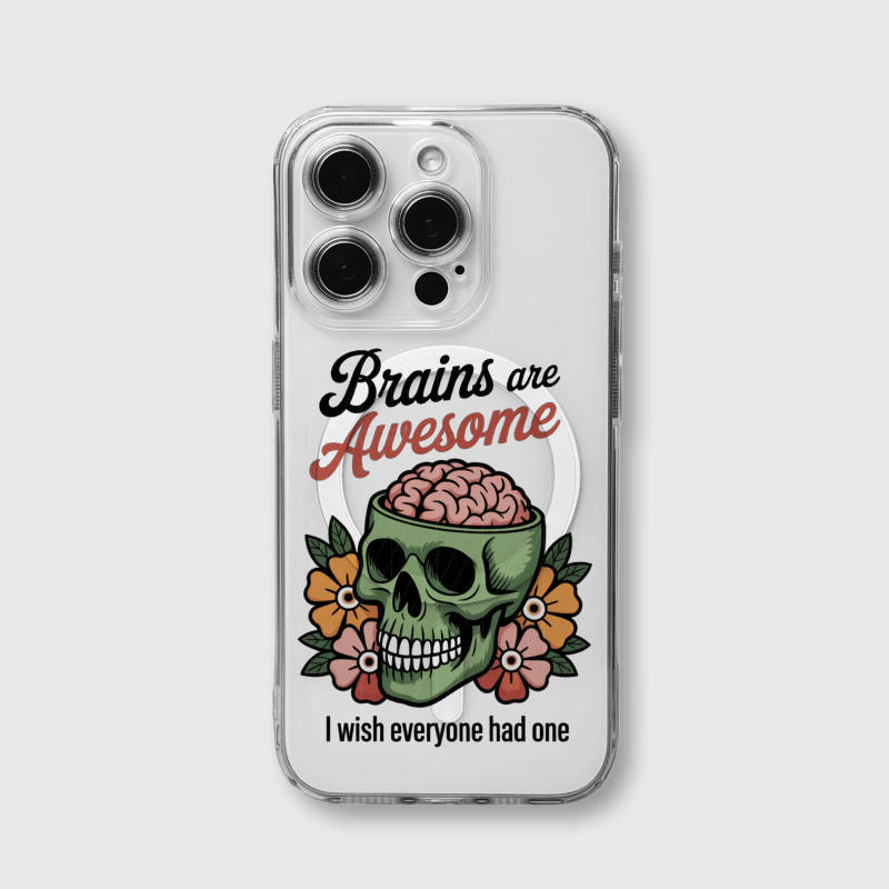 Sarcastic Skull Clear Magnetic Case for Halloween Gift