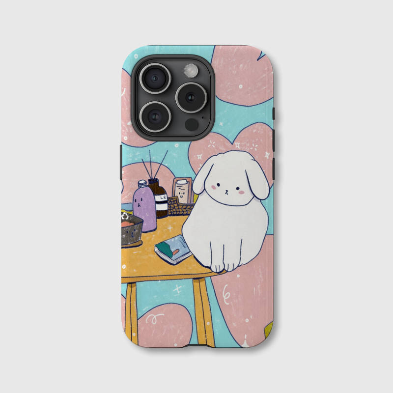 Cute Bunny Print Magnetic iPhone Case for Women Best Friend Birthday Holiday Gifts