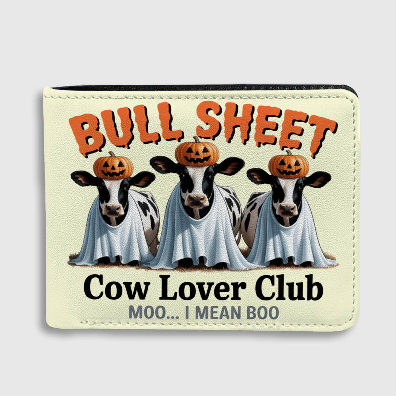 Funny Halloween Cow Wallet for Cow Lovers Daily Gift