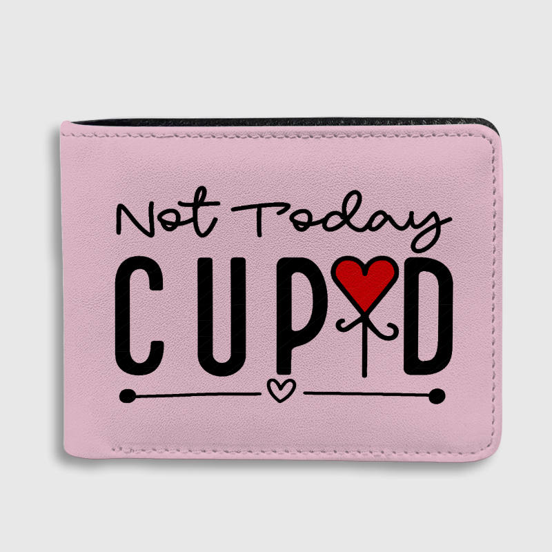 Funny Not Today Cupid Bifold Wallet for Singles Valentine Gift