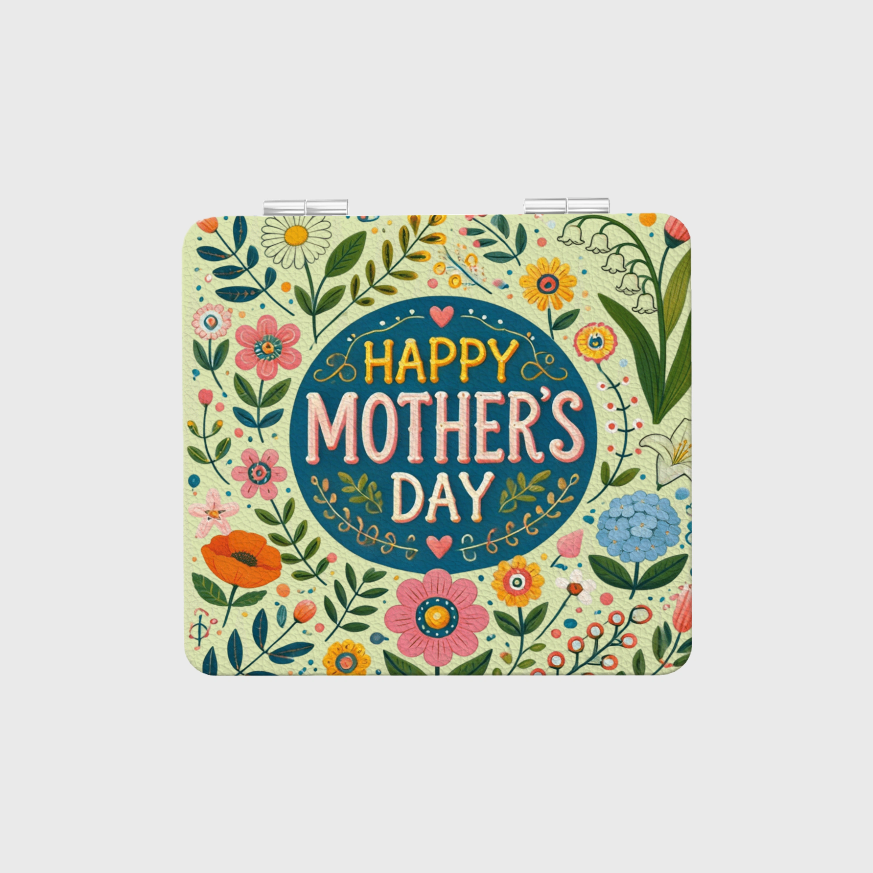 Mother's Day Portable Square Pocket Makeup Mirror - Gift for Mom