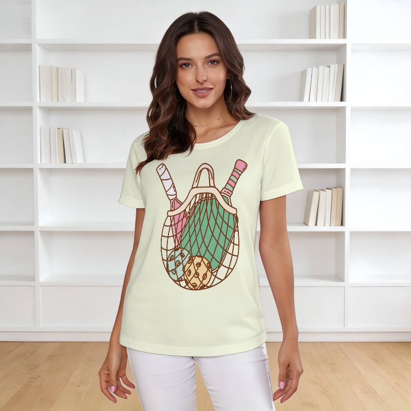 Pickleball Gear Print Women's T-Shirt for Sports Daily Use