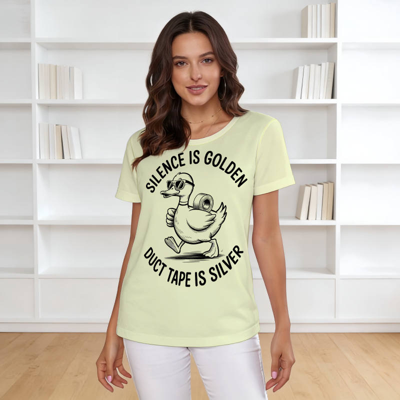 Funny Duck Pun Women's T-Shirt for Pun Lovers Casual Wear