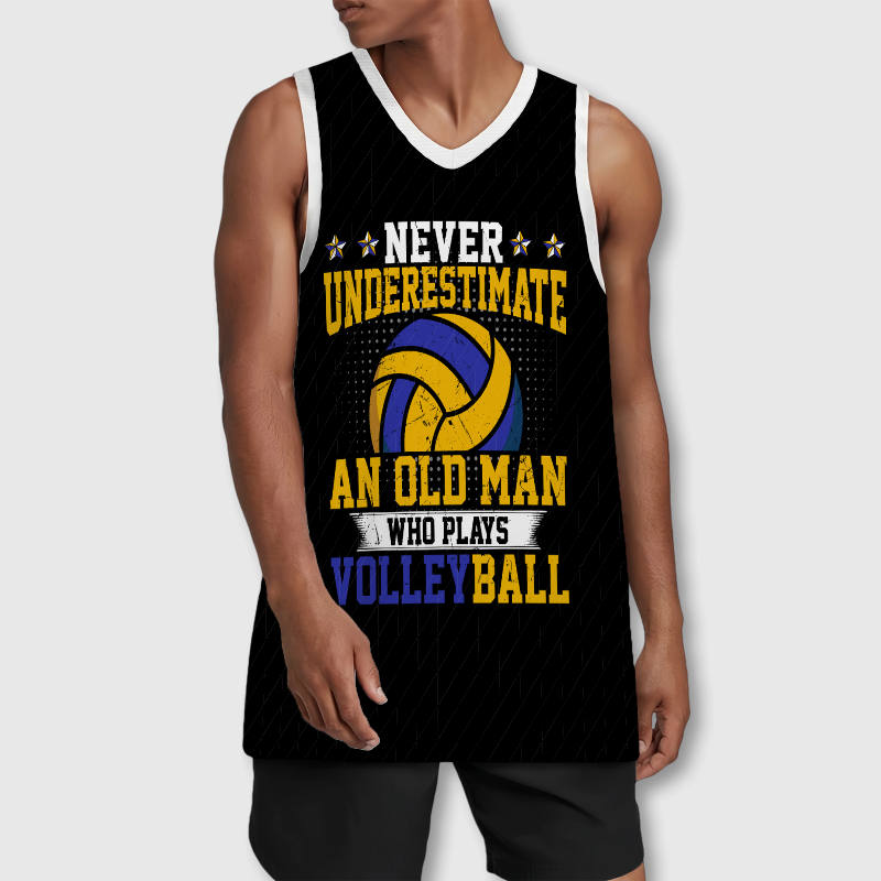 Funny Volleyball Quote Basketball Tank Top for Dads Gift