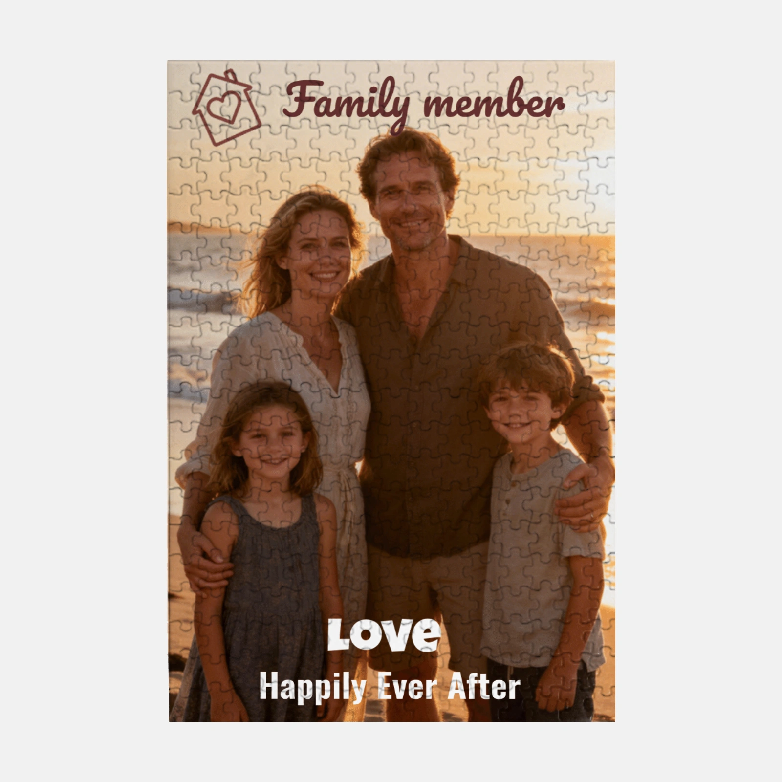 Custom Family Photo Jigsaw Puzzle for Holiday & Birthday Gifts