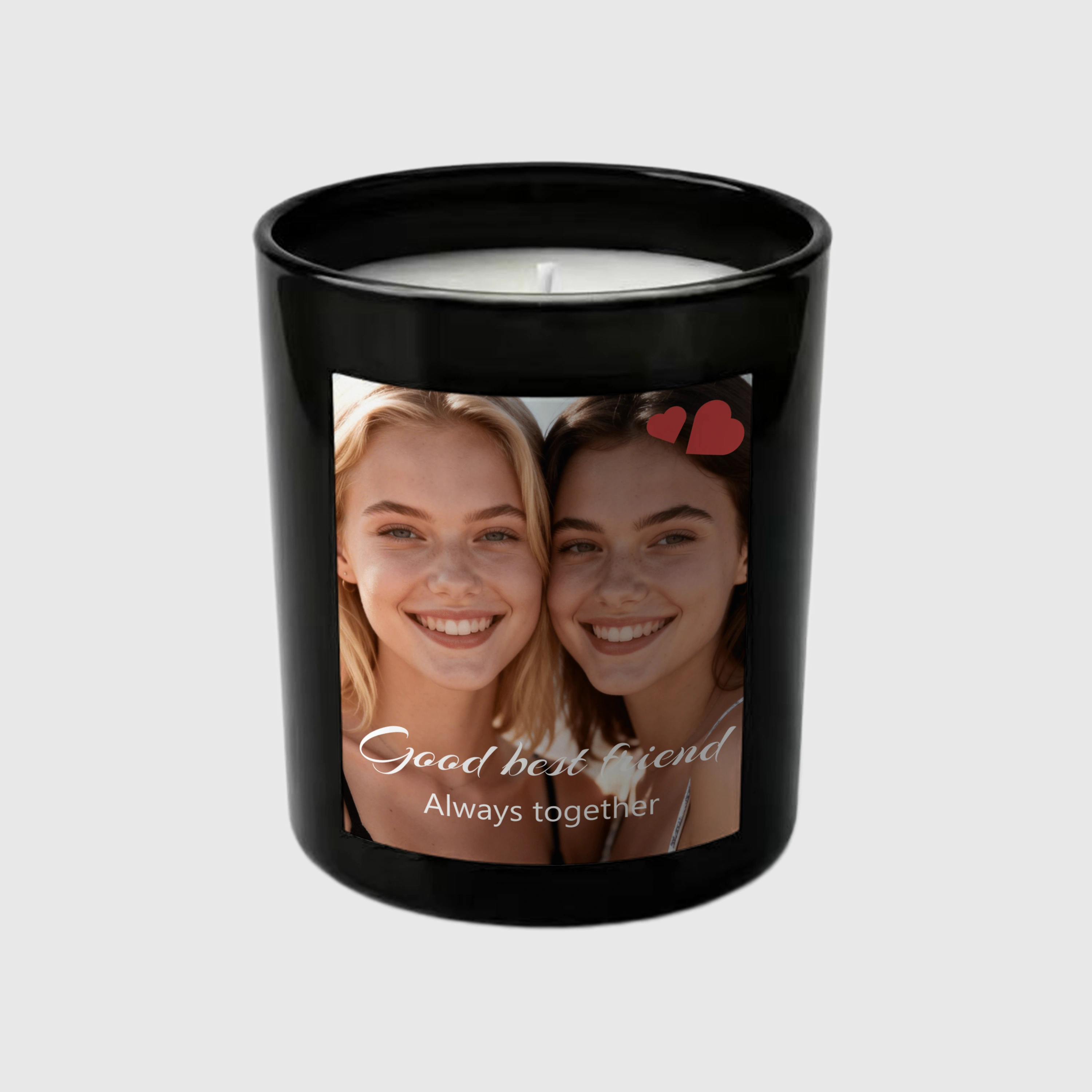 Custom Photo Hidden Message Candle for Best Friends Friendship Gift