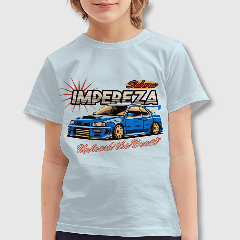 Subaru Impreza Graphic Kids T-Shirt for Car Lovers Birthday Gift