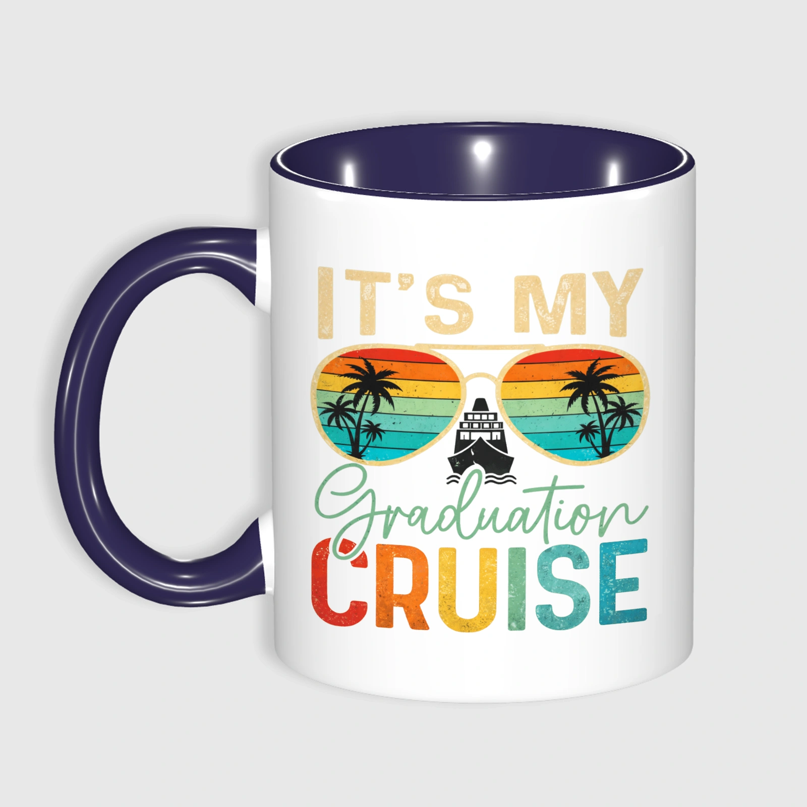 Graduation Quote Blue Accent Mug for Grads Daily Gift